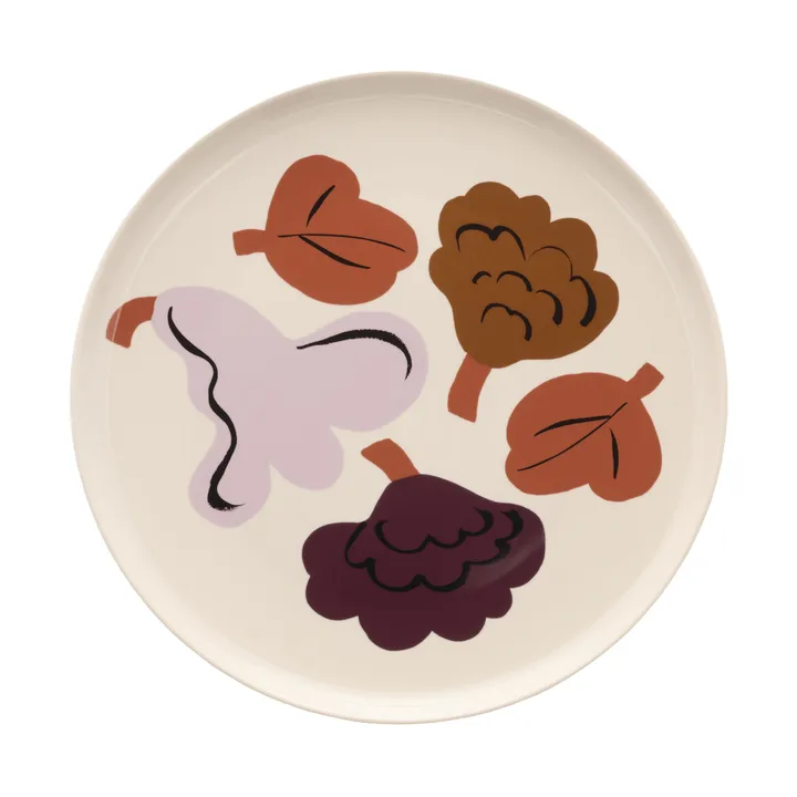 Kukasta Kukkaan middagstallerken - Stoneware-plum-bronze-terracotta Ø20 cm - Marimekko