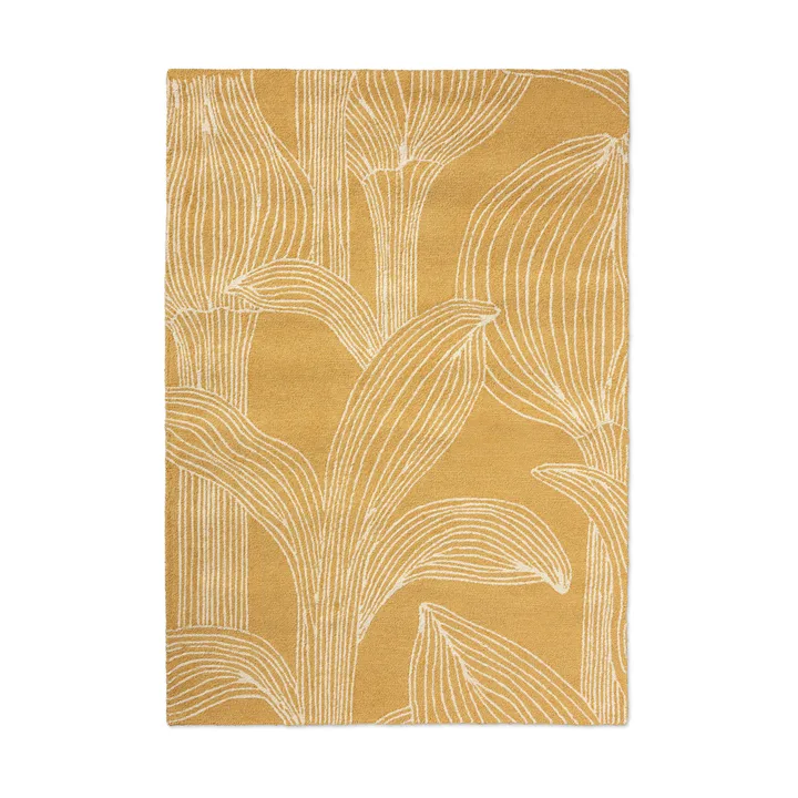 Kukat puhkeavat tæppe outdoor - Straw, 140x200 cm - Marimekko