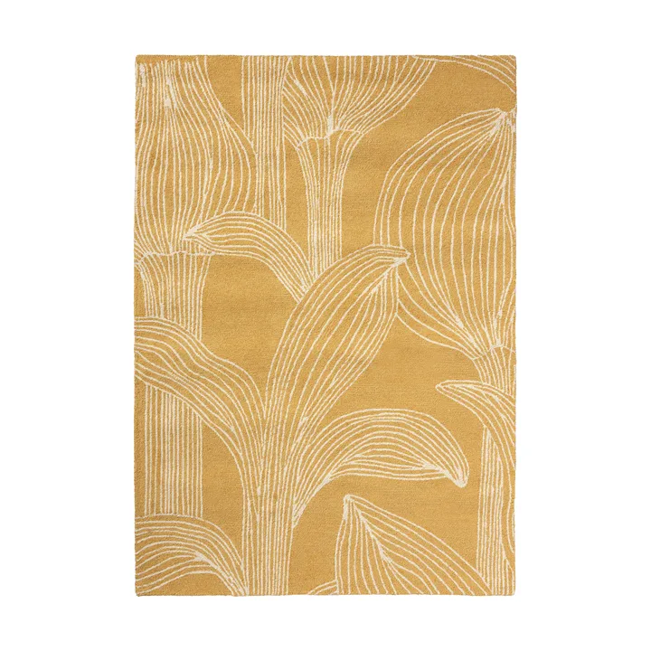 Kukat puhkeavat tæppe outdoor - Straw, 160x230 cm - Marimekko