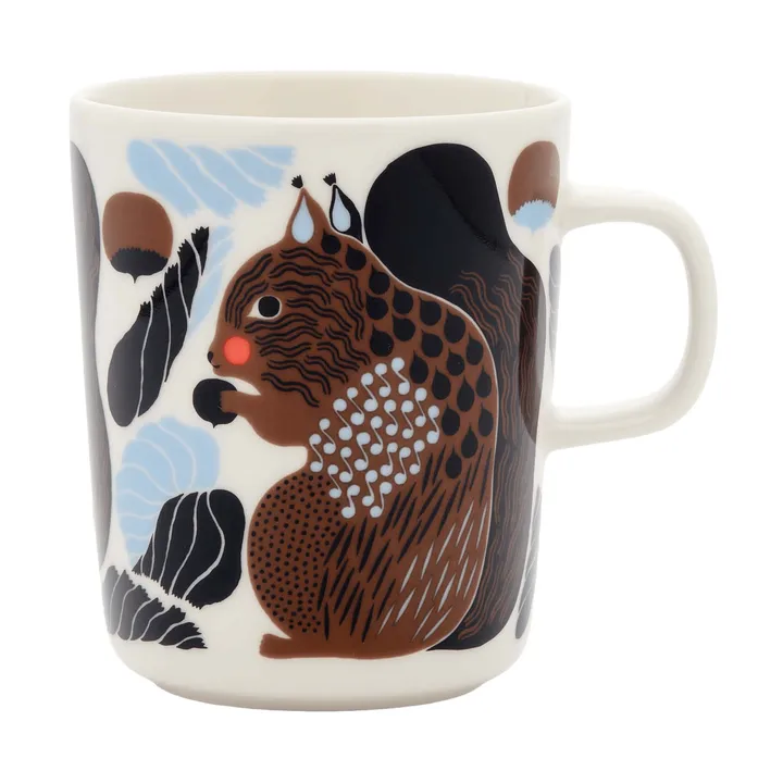 Kurre kop 25 cl - White-brown-black-light blue - Marimekko