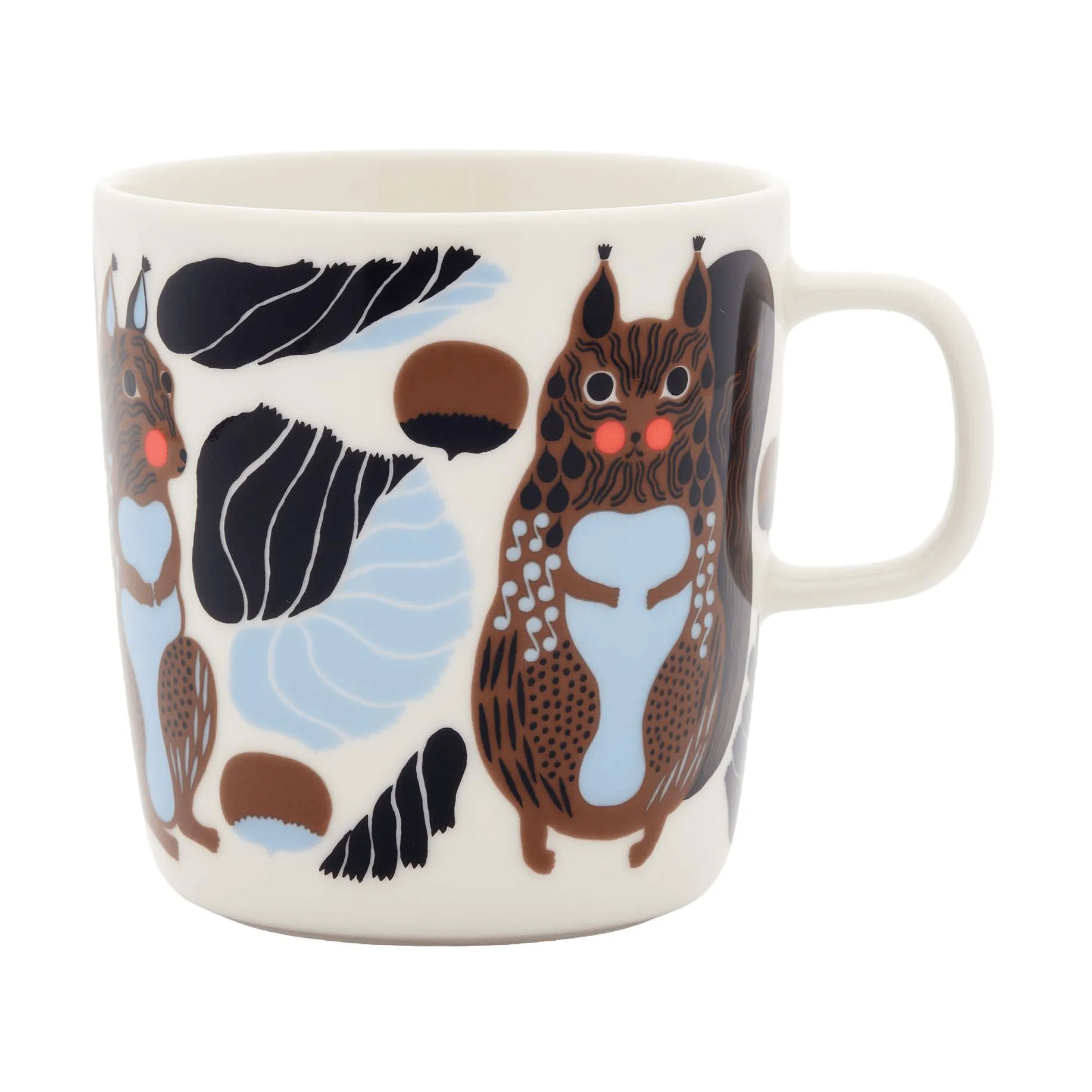 Kurre krus 40 cl, White-brown-black-light blue Marimekko
