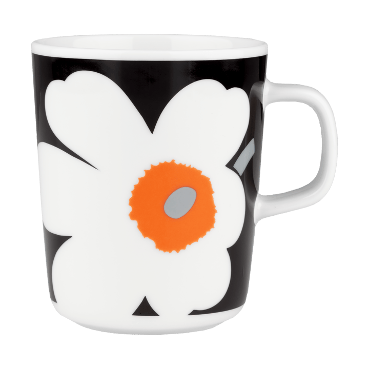 Leikko krus 25 cl - White-black-orange - Marimekko
