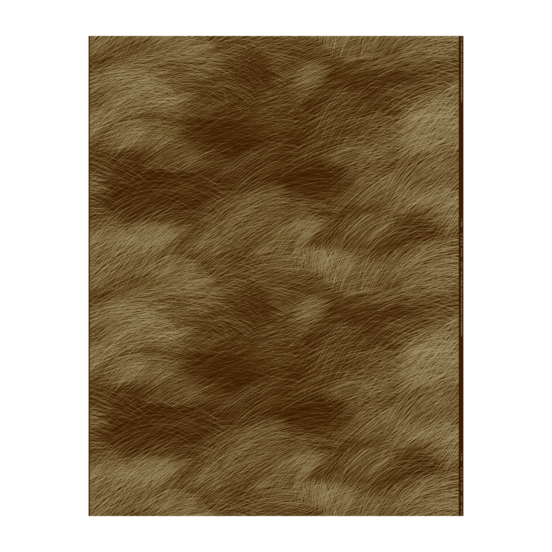 Lepo satinstof, Mørkebrun/Guld Marimekko