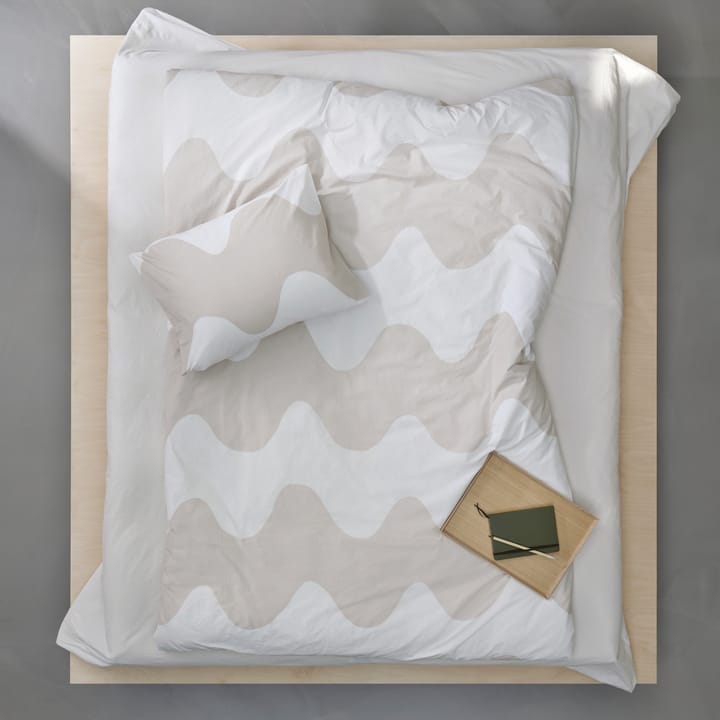 Lokki dynebetræk 150x210 cm, Beige/Hvid Marimekko