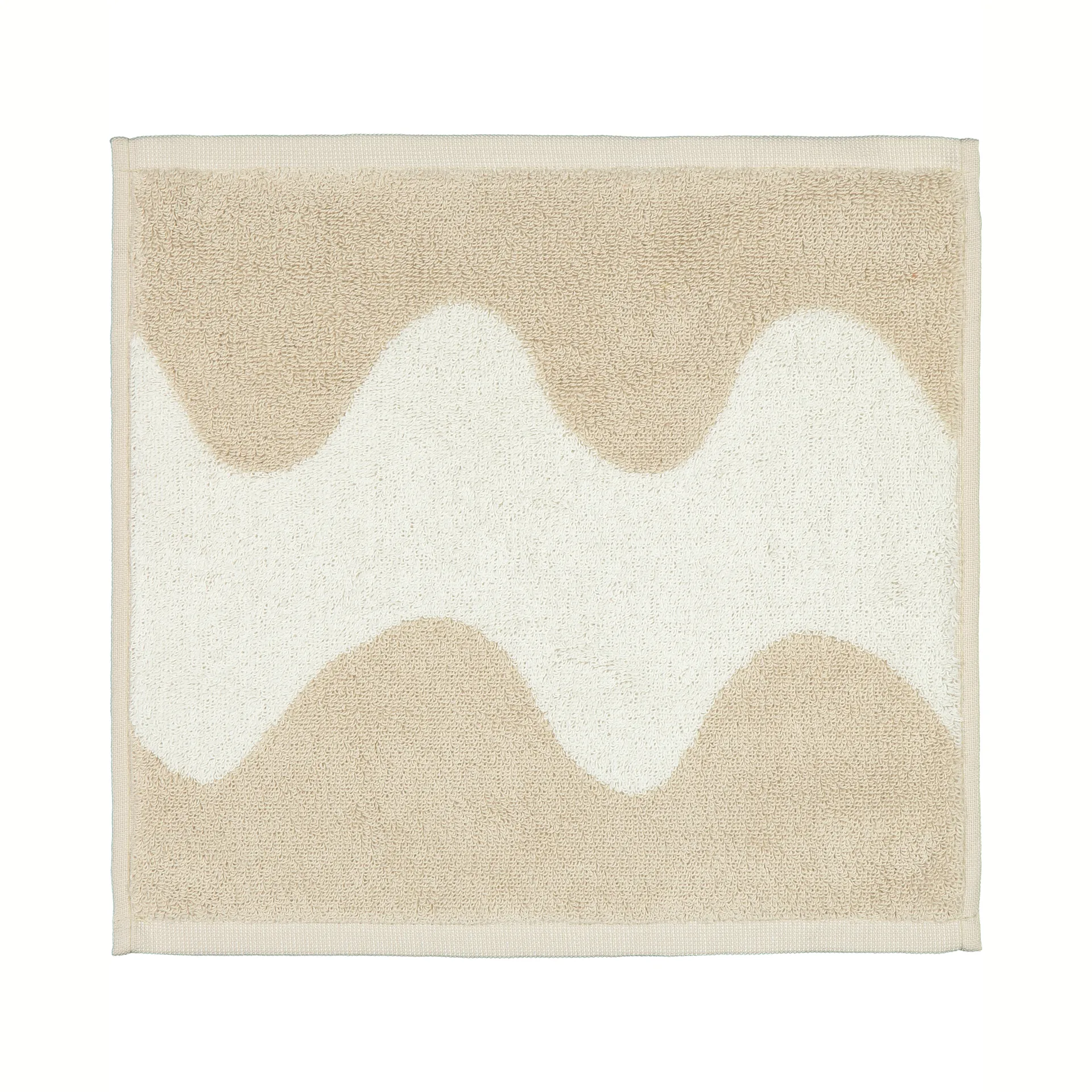 Lokki håndklæde beige/hvid, 30x30 cm Marimekko