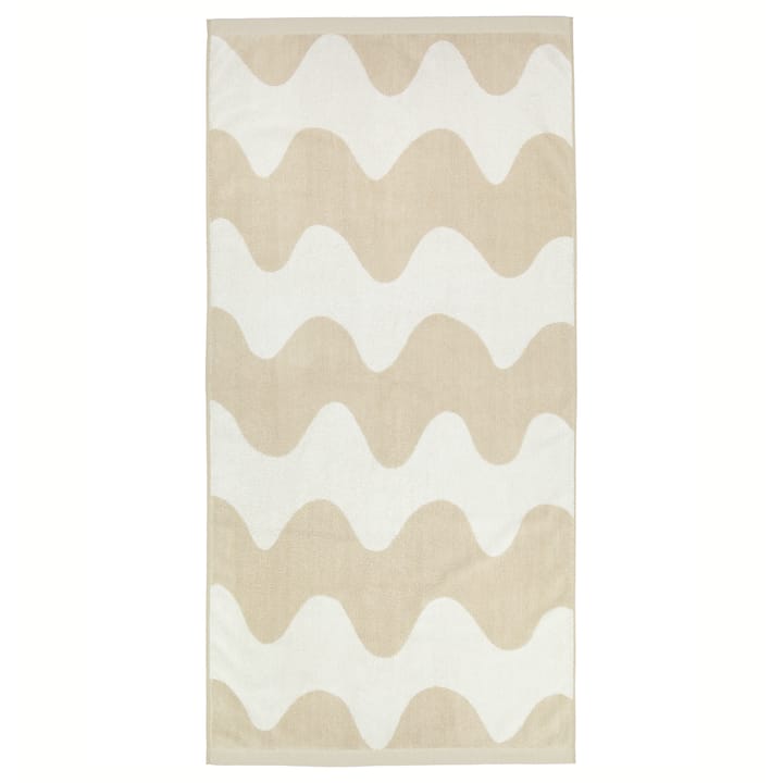 Lokki håndklæde beige/hvid - 70x140 cm - Marimekko