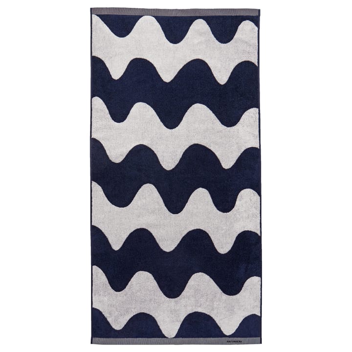 Lokki håndklæde mørkeblå/hvid - 70x140 cm - Marimekko