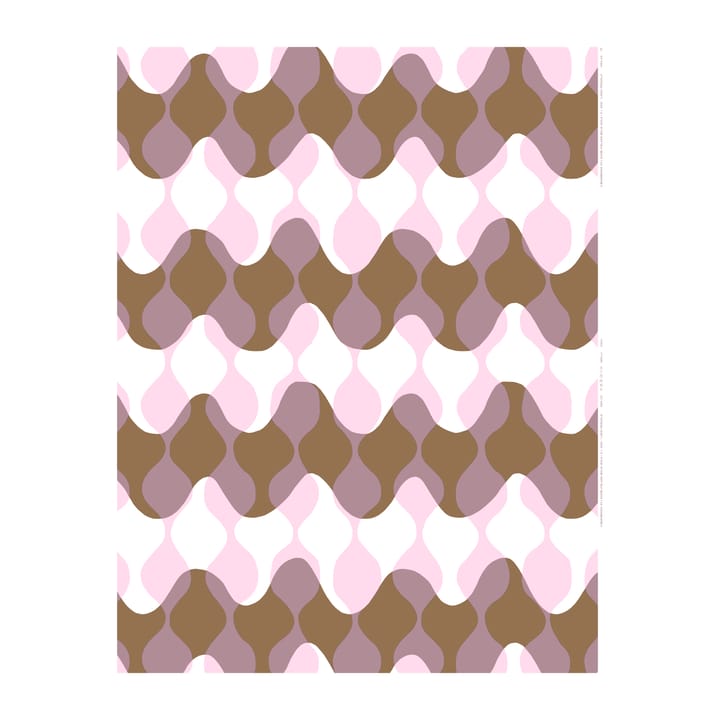 Lokki Pergola stof, Hvid/Lilla/Brun Marimekko