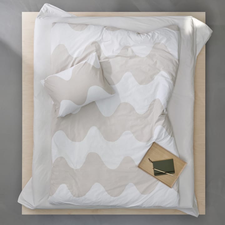 Lokki pudebetræk 50x60 cm, Beige/Hvid Marimekko