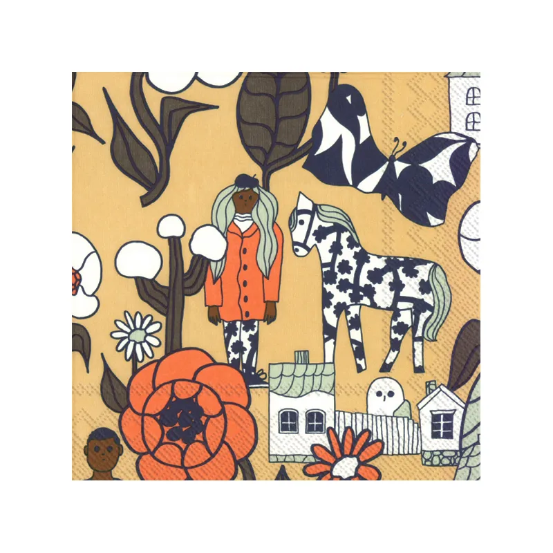 Marikylä servietter 20-pak, Cream Marimekko