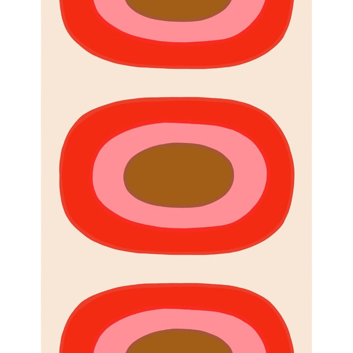 Melooni stof - Rød/Lyserød - Marimekko