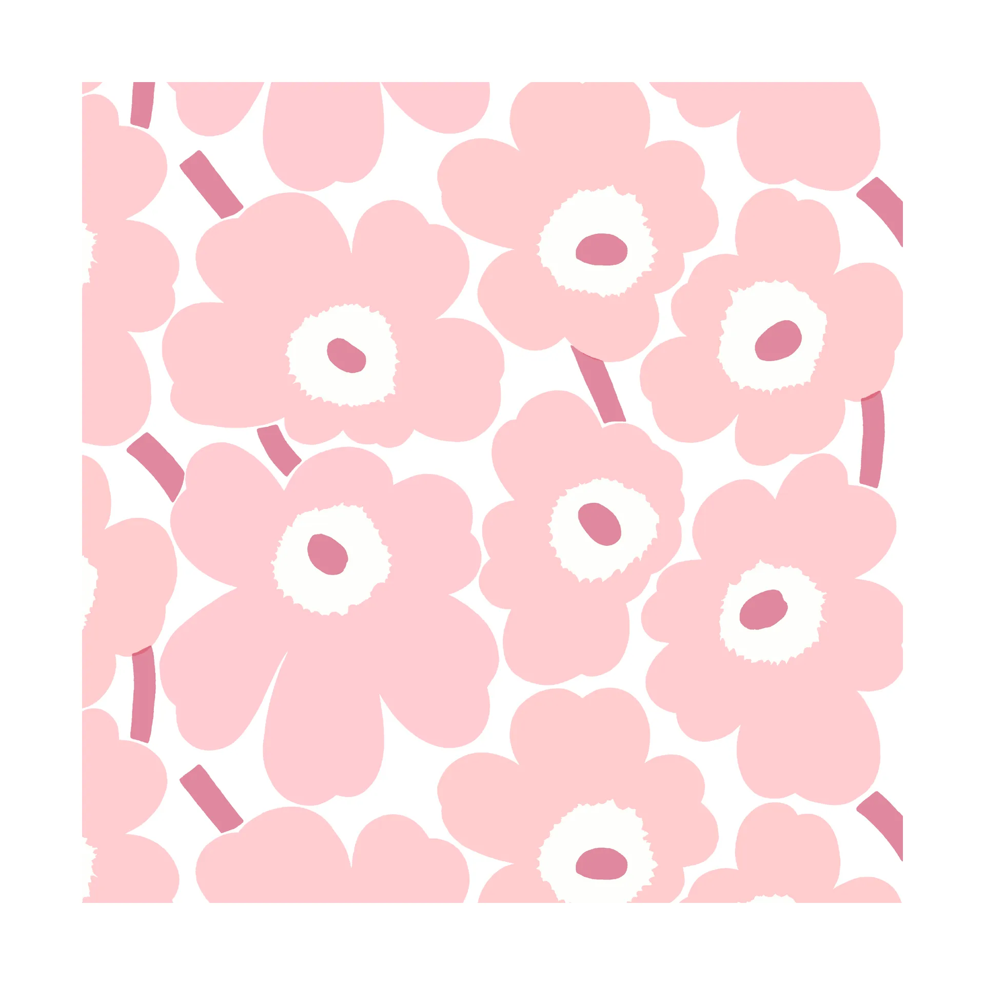 Mini Unikko servietter 20-pak, Light Pink Marimekko