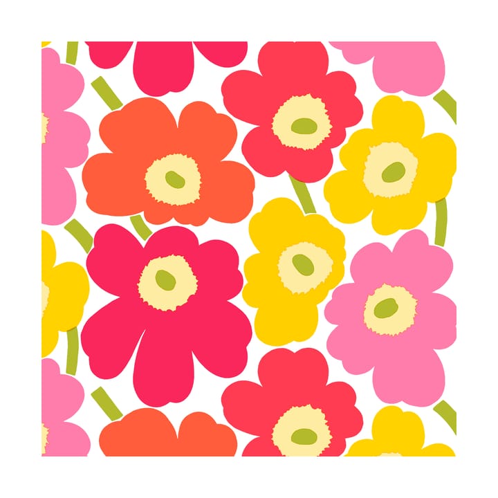 Mini Unikko servietter 20-pak - Pink-yellow - Marimekko