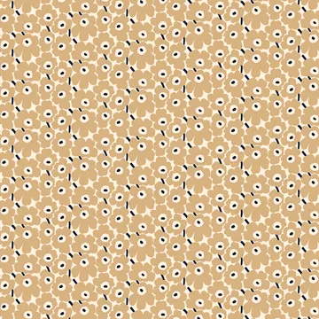 Mini Unikko stof - Naturhvid-beige-blå - Marimekko