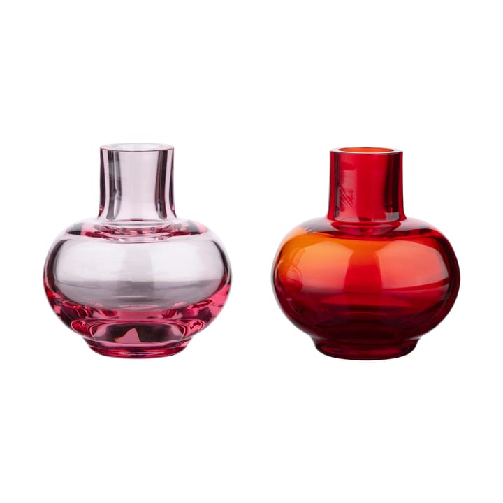 Mini vase 2 stk. - Rubinrød-rosa - Marimekko