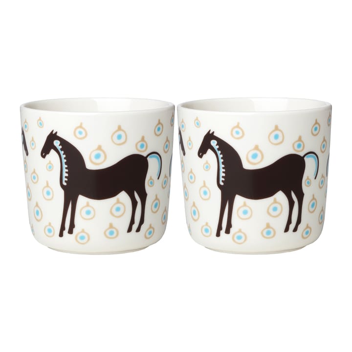Musta Tamma kaffekop 20 cl 2-pak, Hvid/Brun/Beige Marimekko