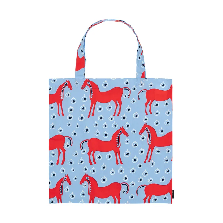 Musta Tamma taske 44x43 cm - Light blue-red-black - Marimekko
