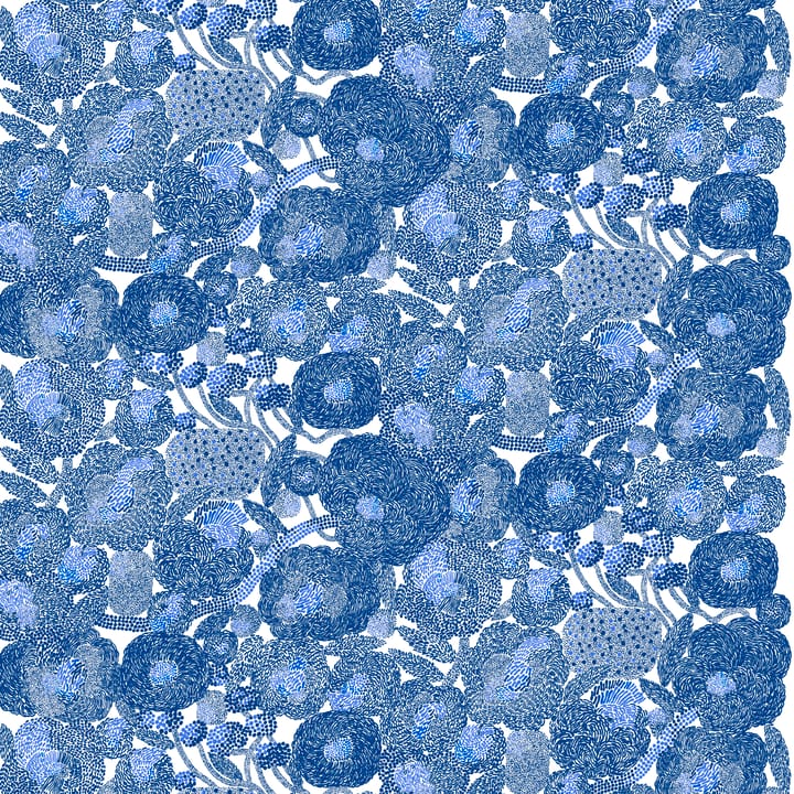 Mynsteri voksdug - hvid-blå - Marimekko