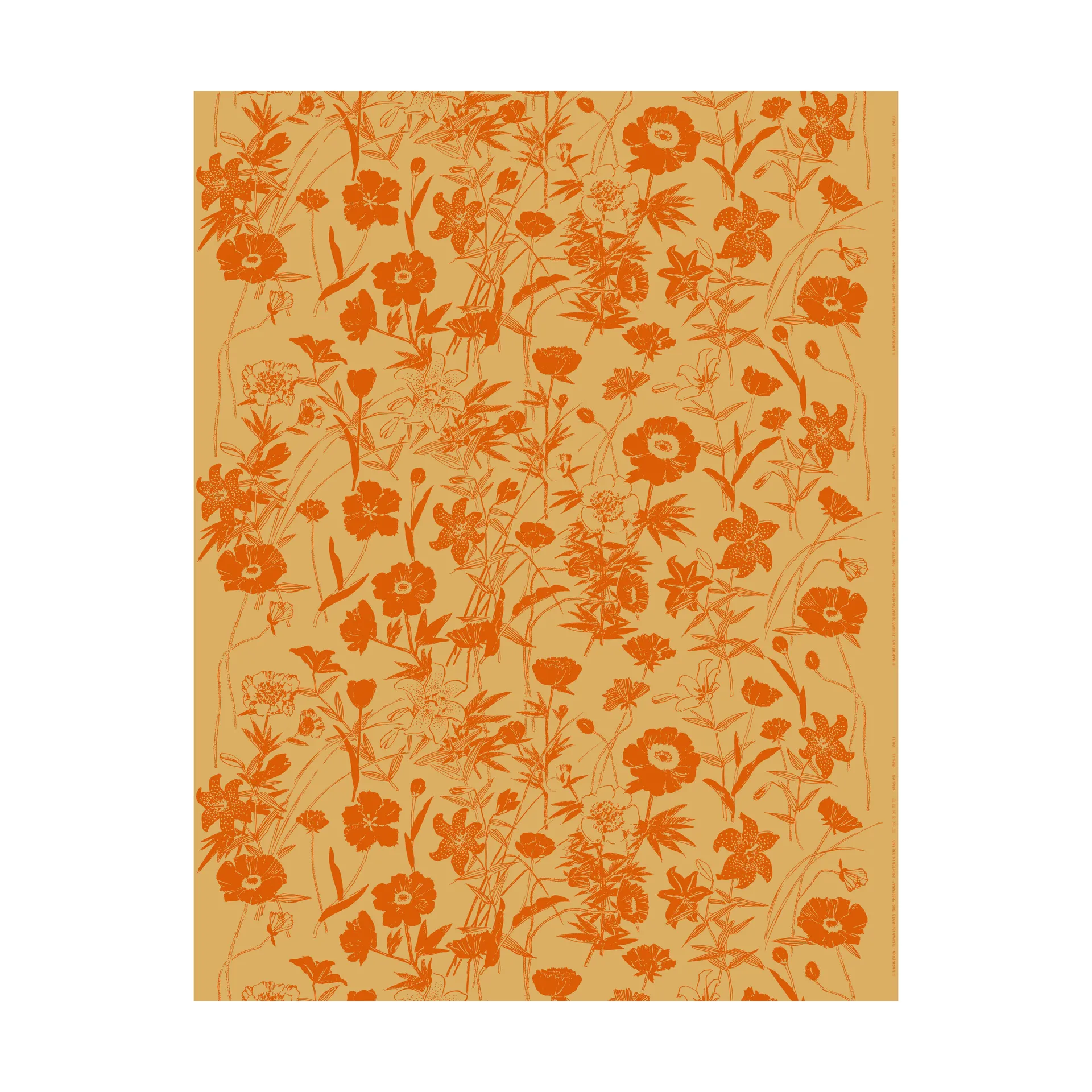 Perenna bomuldsstof, Caramel-burnt orange Marimekko