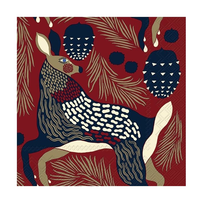 Peura servietter 33x33 cm 20-pak - Brown - Marimekko