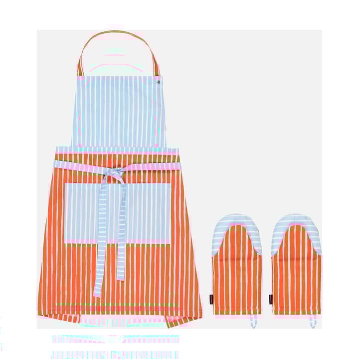 Piccolo tekstilsæt 3 dele - White-tomato red-light blue - Marimekko