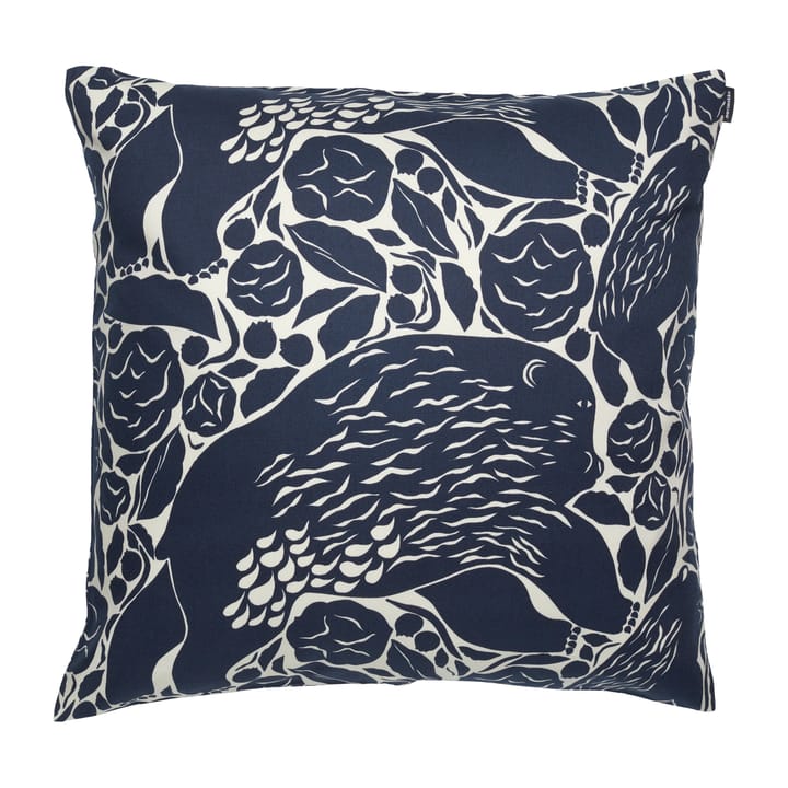 Pieni Karhuemo pudebetræk 50x50 cm, Lys beige/Mørkeblå Marimekko