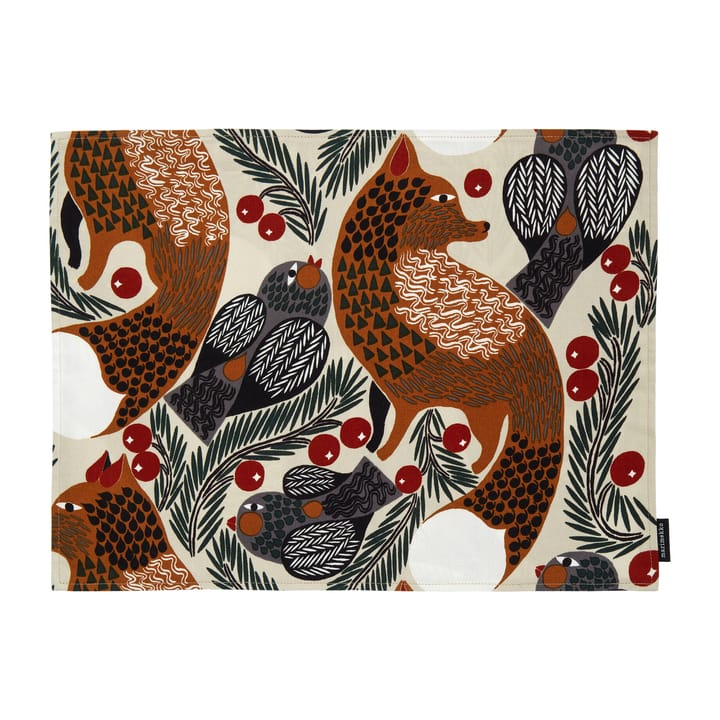 Pieni Ketunmarja dækkeserviet 31x42 cm, Beige/Brun/Grå Marimekko