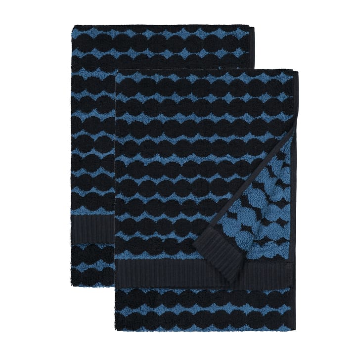 Pieni Räsymatto håndklæde 50x70 cm 2-pack - Petrol-black - Marimekko