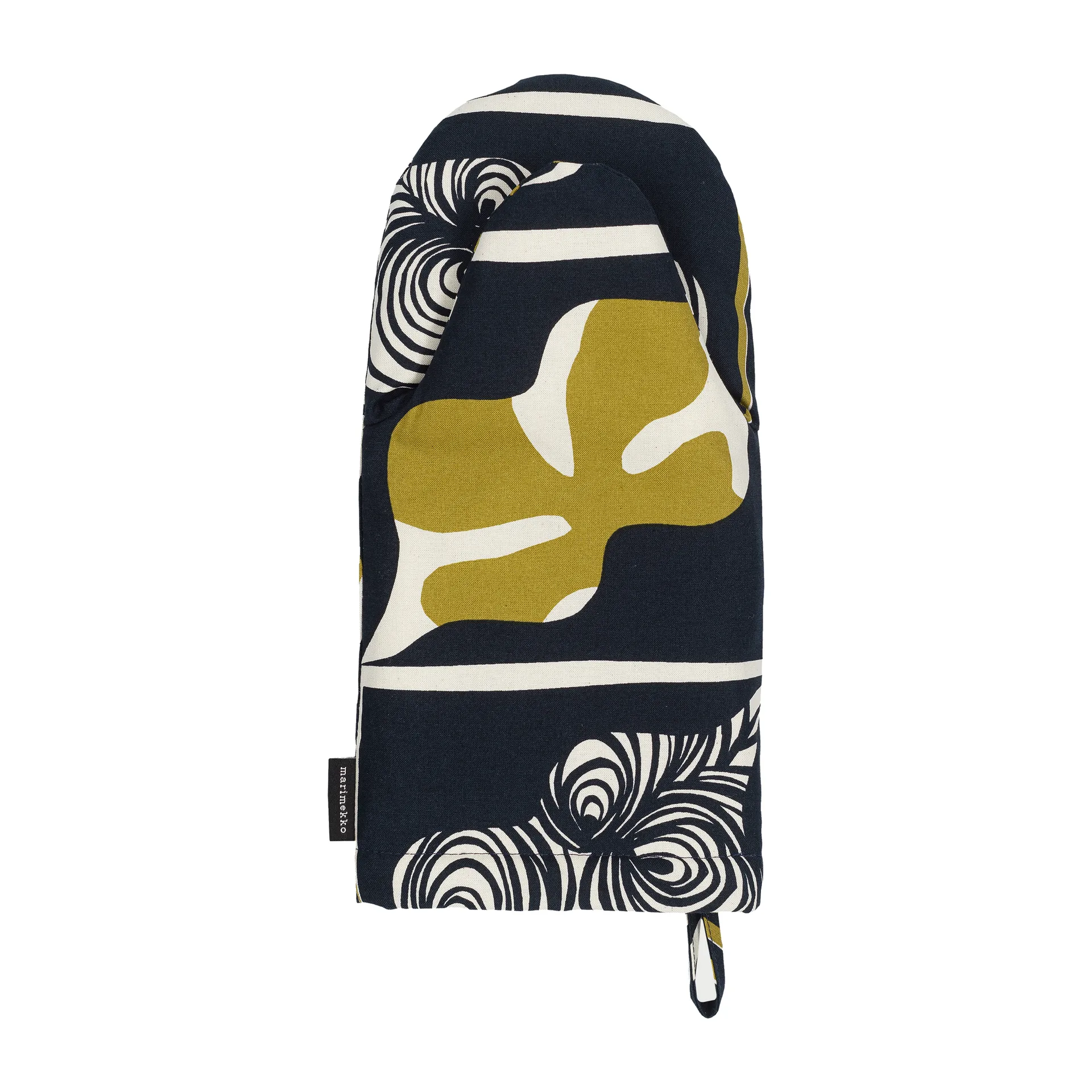 Pieni Rukinlapa grillhandske, mørkeblå-grøn-hvid Marimekko