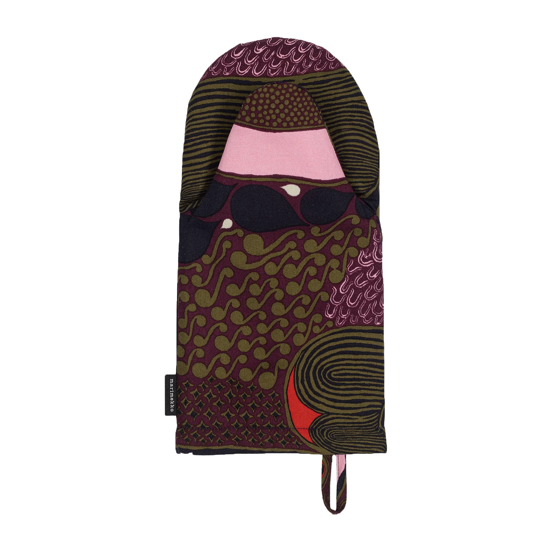 Pieni Rusakko grillhandske, Lyserød/Brun Marimekko