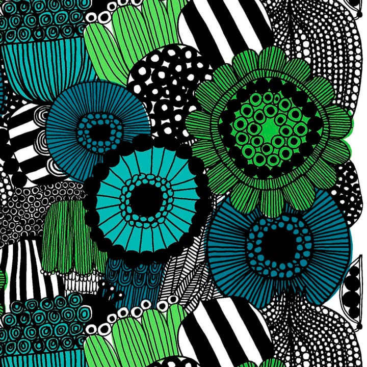 Pieni Siirtolapuutarha tekstil, blå-grøn (Finland 100 år) Marimekko