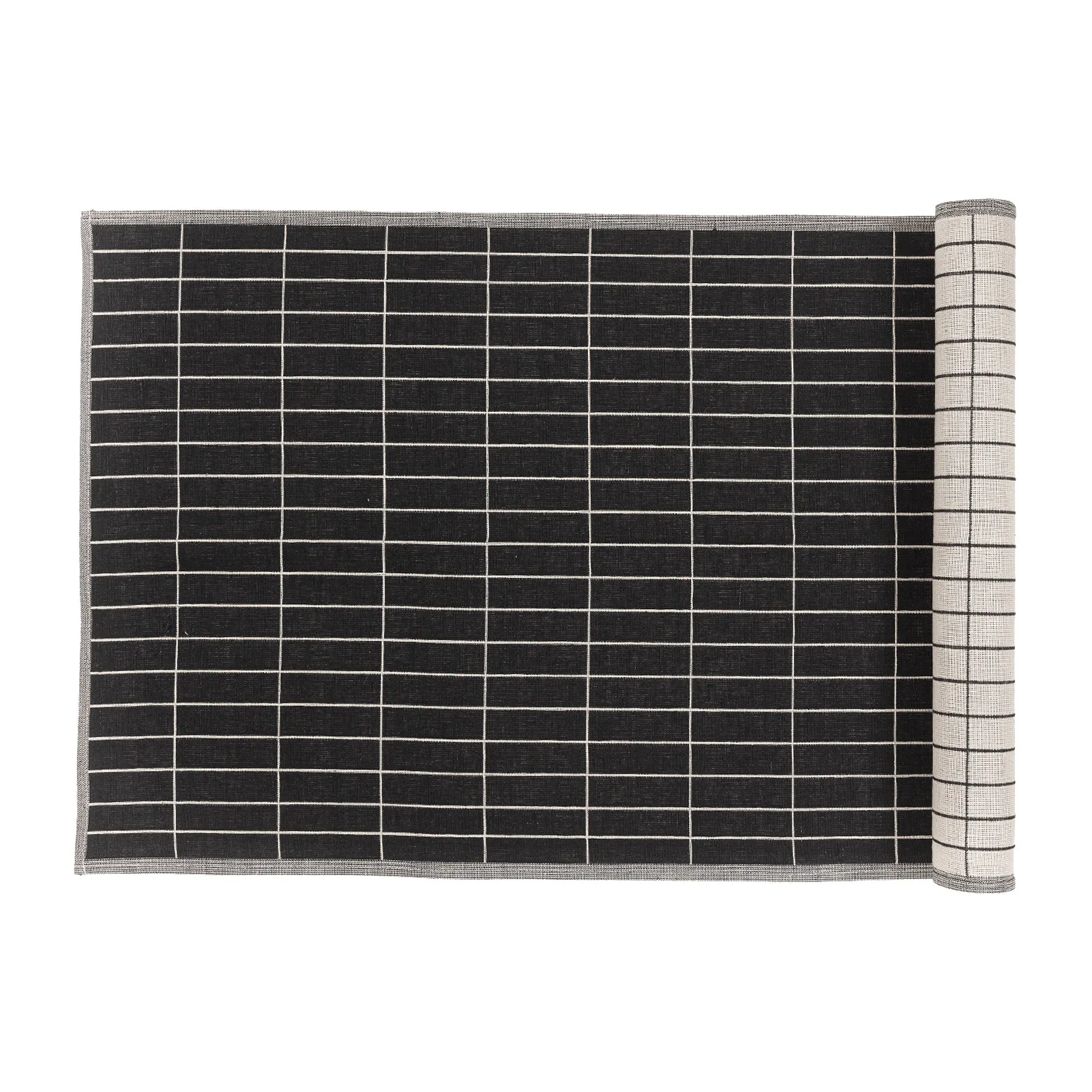 Pieni Tiiliskivi bordløber 47x150 cm, Charcoal/Beige Marimekko