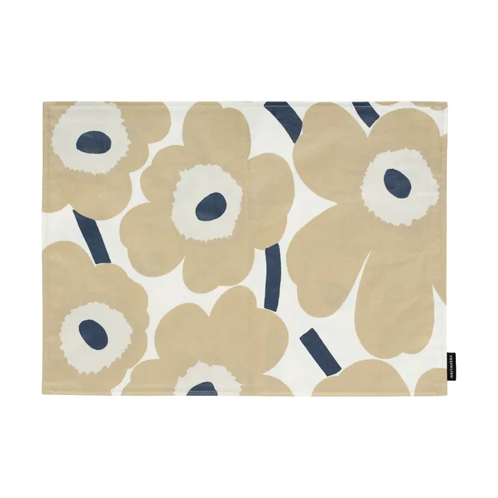 Pieni Unikko dækkeserviet akryl - Off white-beige-dark blue - Marimekko