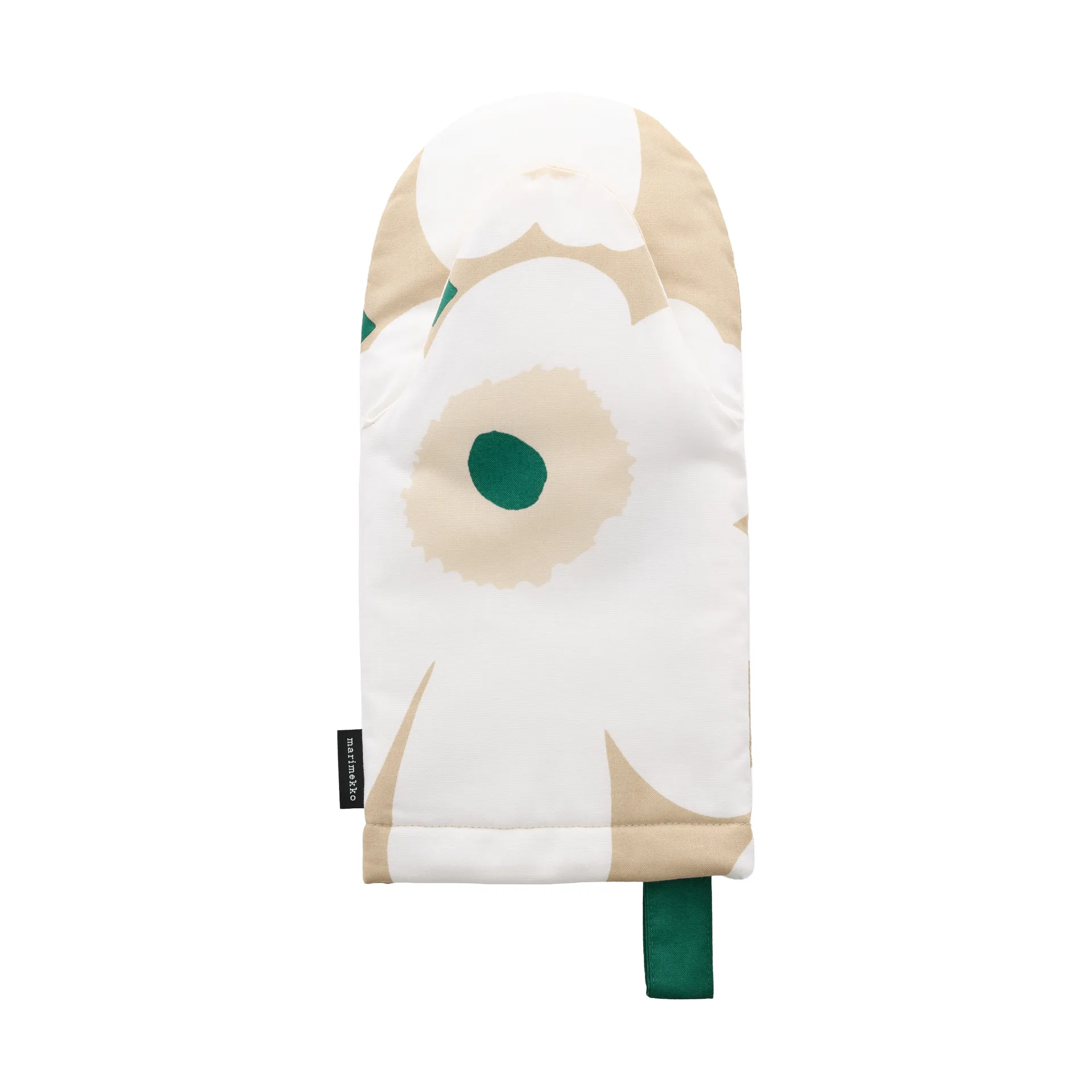 Pieni Unikko grydehandske, Sand-white-hay-emerald Marimekko
