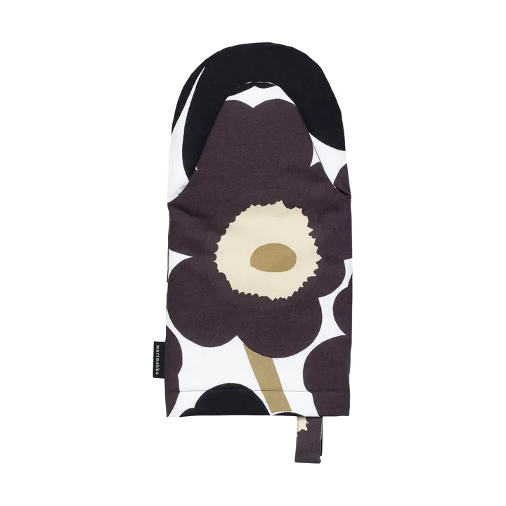 Pieni Unikko grydehandske  - White-dark grey-beige - Marimekko