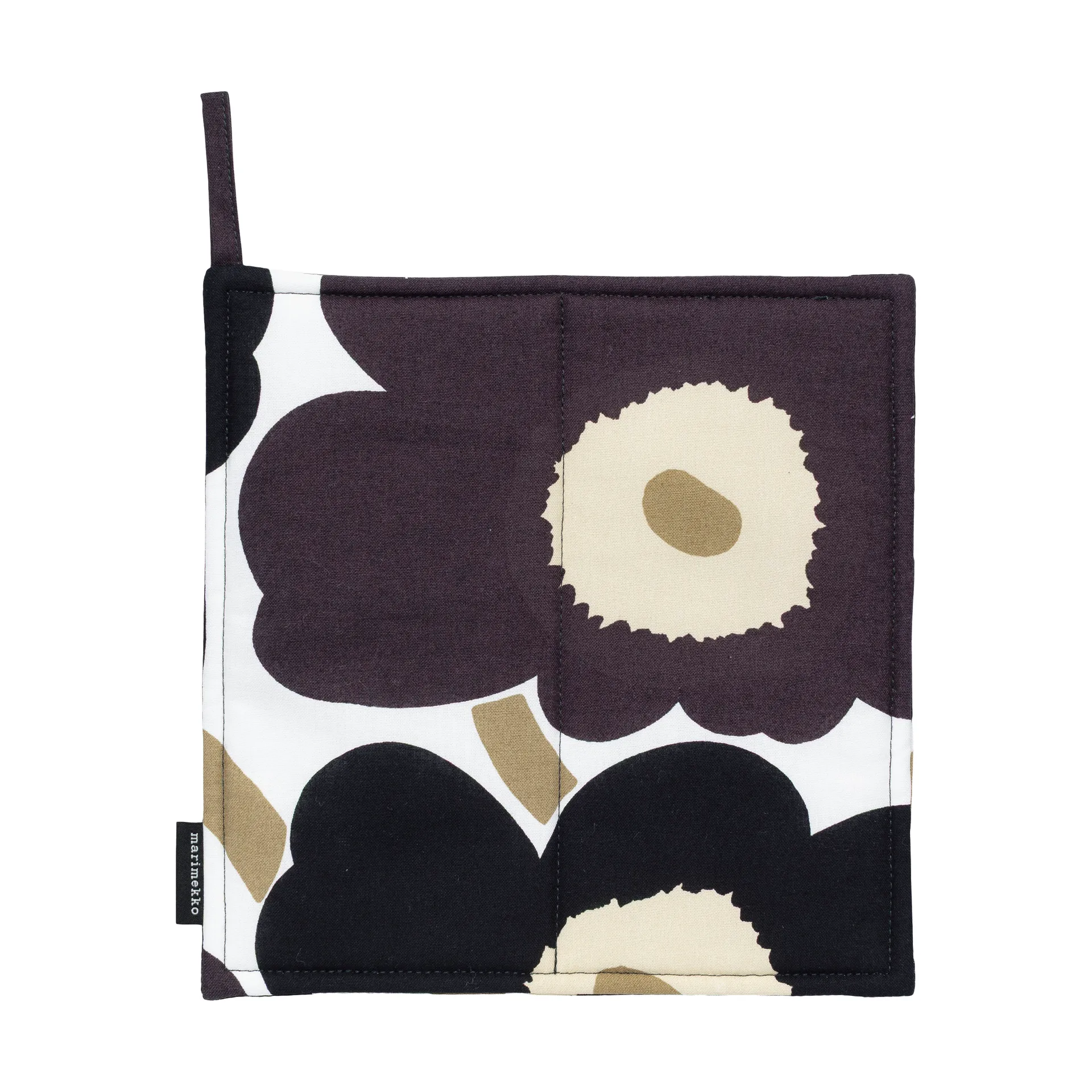 Pieni Unikko grydelap 21,5x21,5 cm, White-dark grey-beige Marimekko