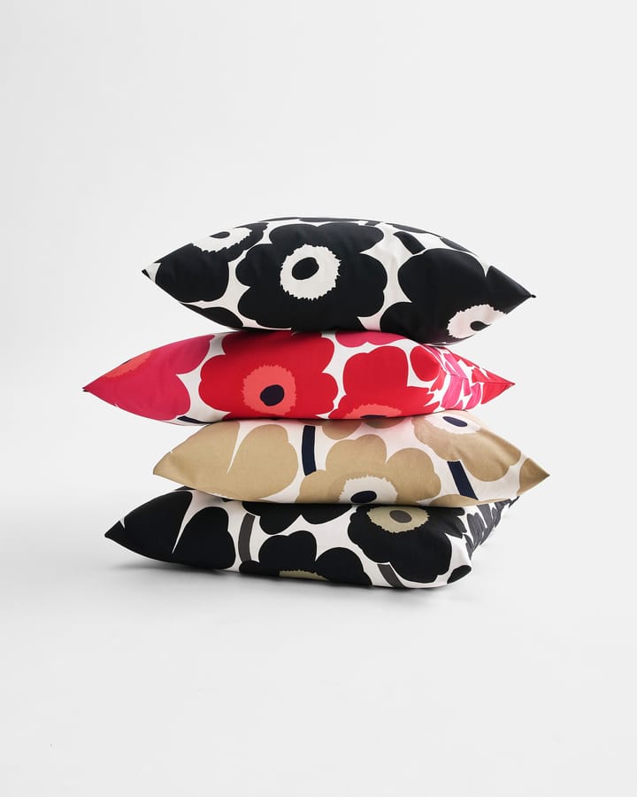 Pieni Unikko pudebetræk 50x50 cm, rød-marineblå Marimekko