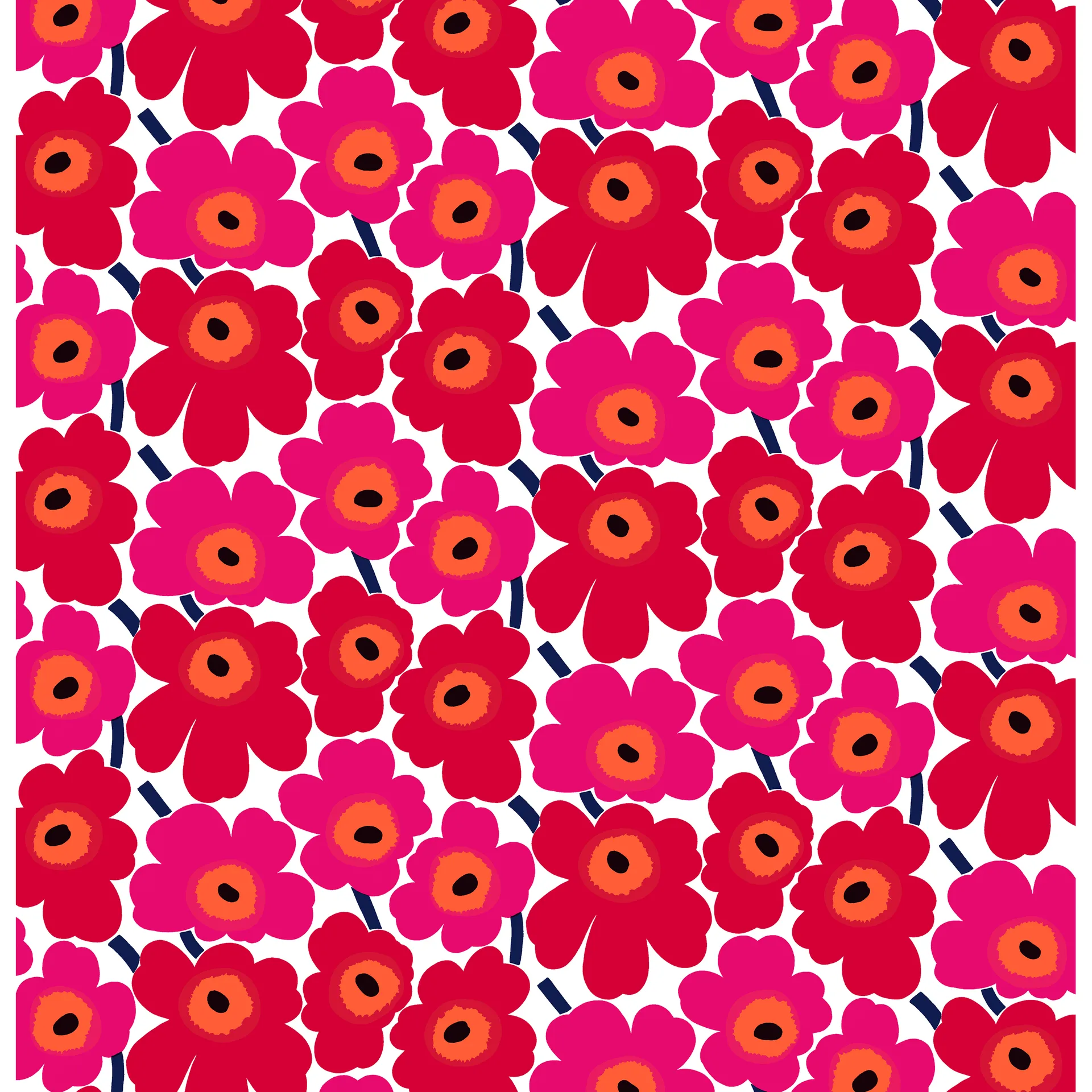 Pieni Unikko stof bomuld, rød Marimekko