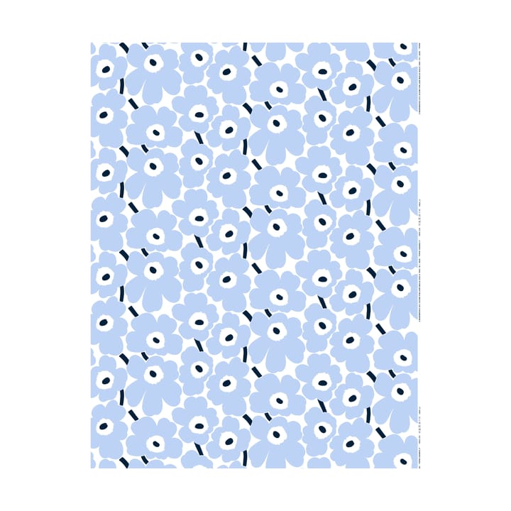 Pieni Unikko stof bomuld - White-light blue-dark blue - Marimekko