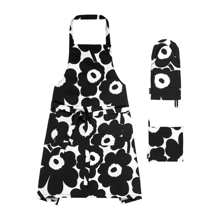 Pieni Unikko tekstilsæt til køkkenet - Hvid-sort - Marimekko