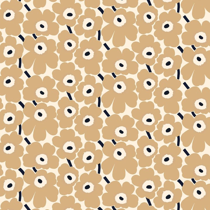 Pieni Unikko voksdug - Naturhvid/Beige/Mørkeblå - Marimekko