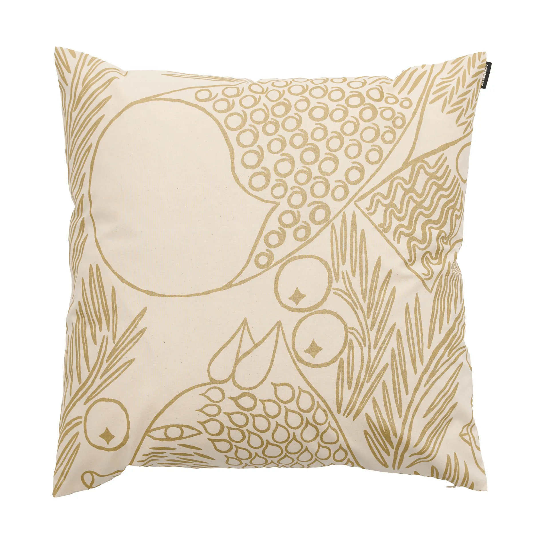Piirto Ketunmarja pudebetræk, Off white-guld, 50x50 cm Marimekko