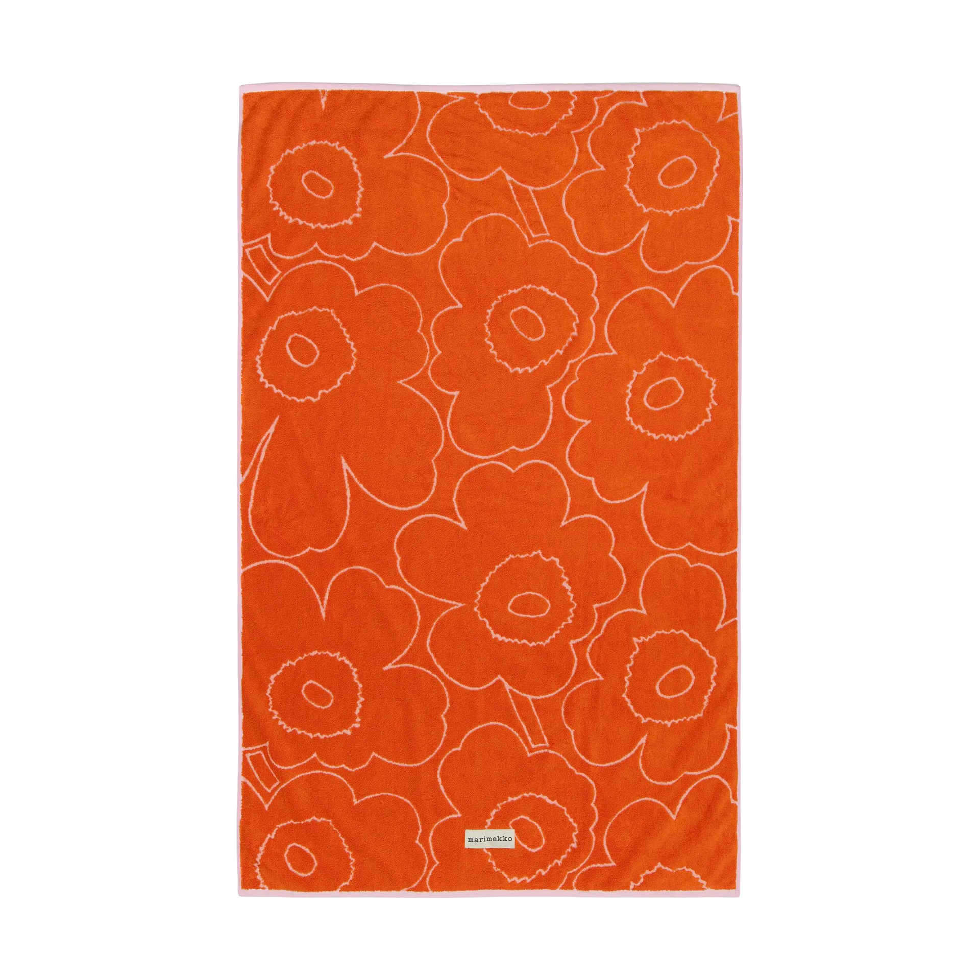 Piirto Unikko badhåndklæde 100x160 cm, Burnt orange-pink Marimekko