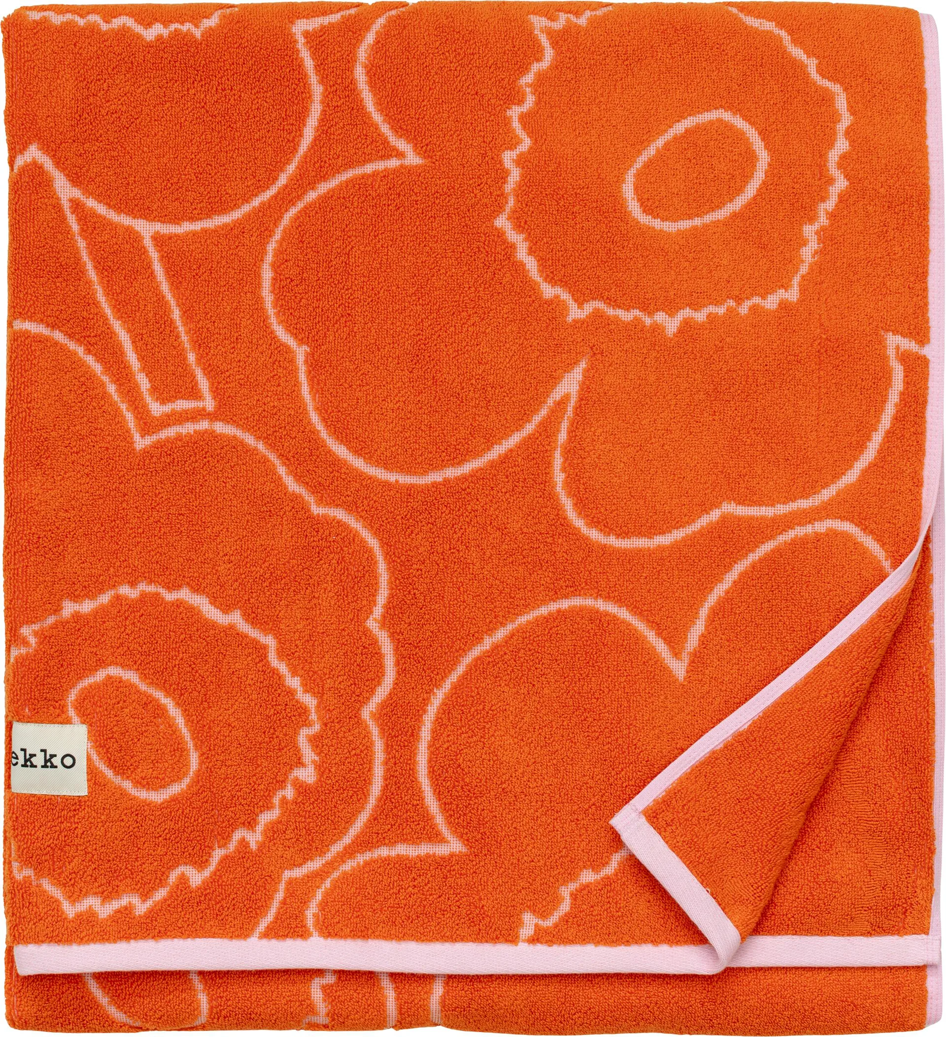 Piirto Unikko badhåndklæde 100x160 cm, Burnt orange-pink Marimekko