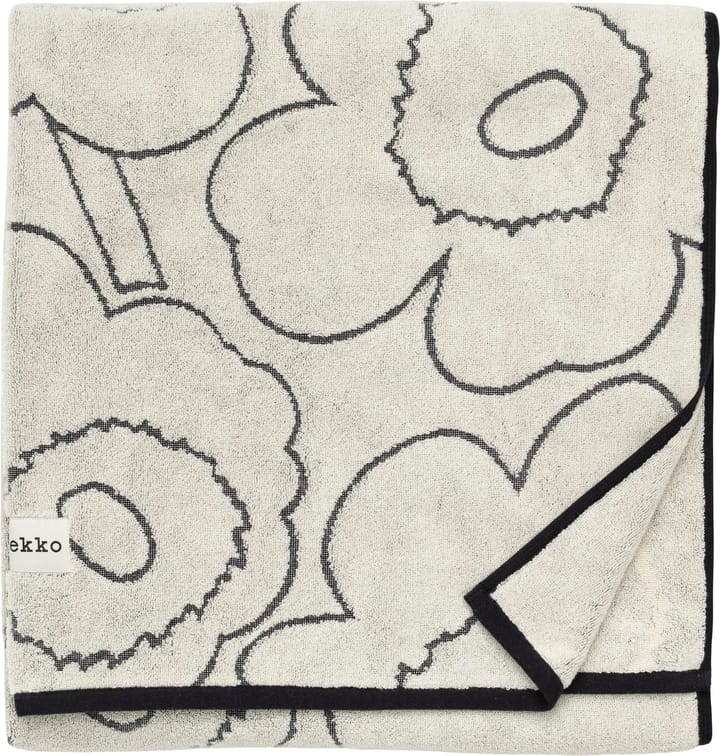 Piirto Unikko badhåndklæde 100x160 cm, Ivory-black Marimekko