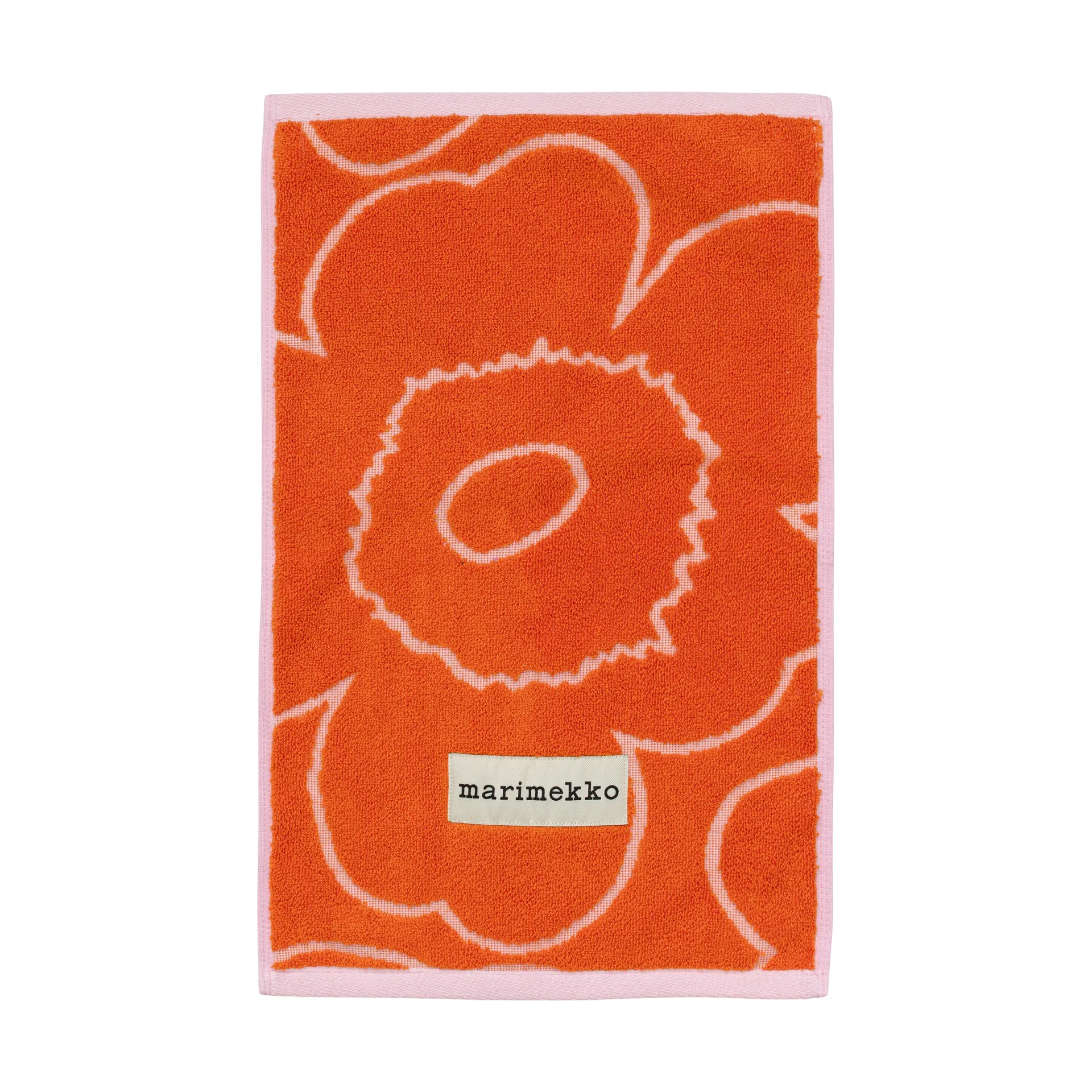 Piirto Unikko gæstehåndklæde 30x50 cm, Burnt orange-pink Marimekko