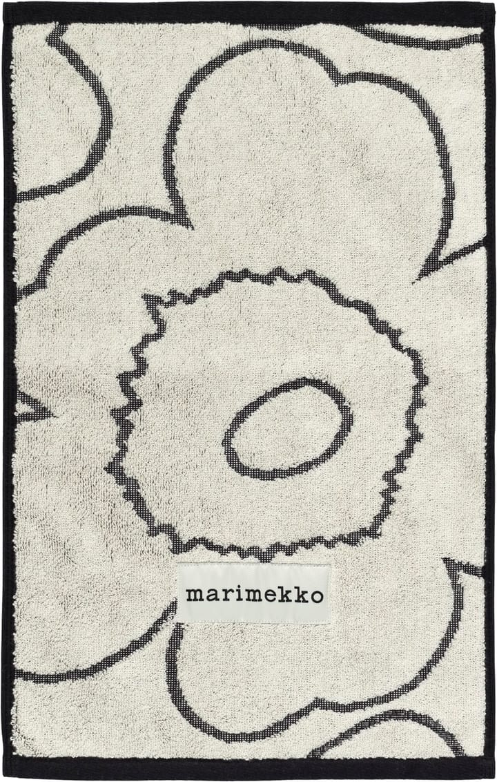 Piirto Unikko gæstehåndklæde 30x50 cm - Ivory-black - Marimekko