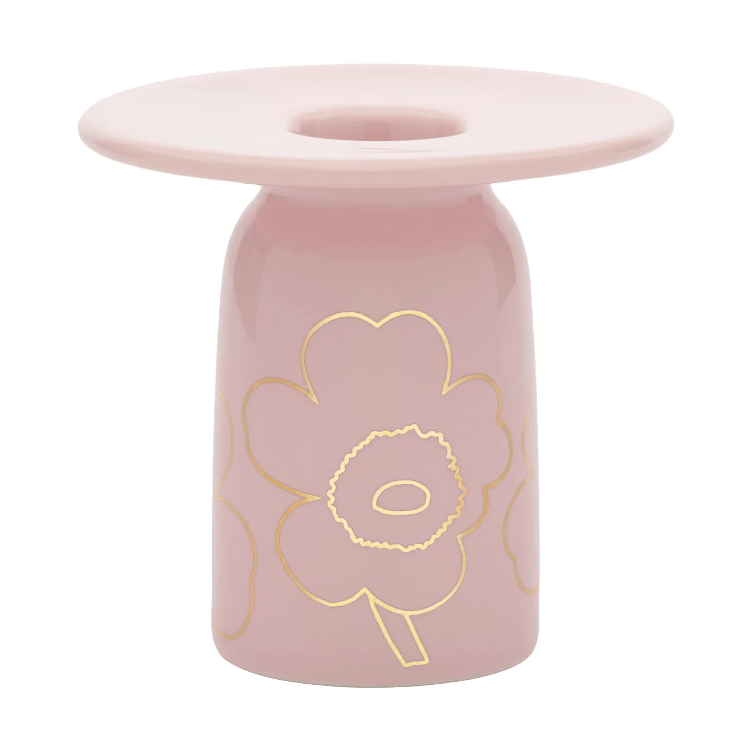 Piirto Unikko lysestage, Pink-guld Marimekko