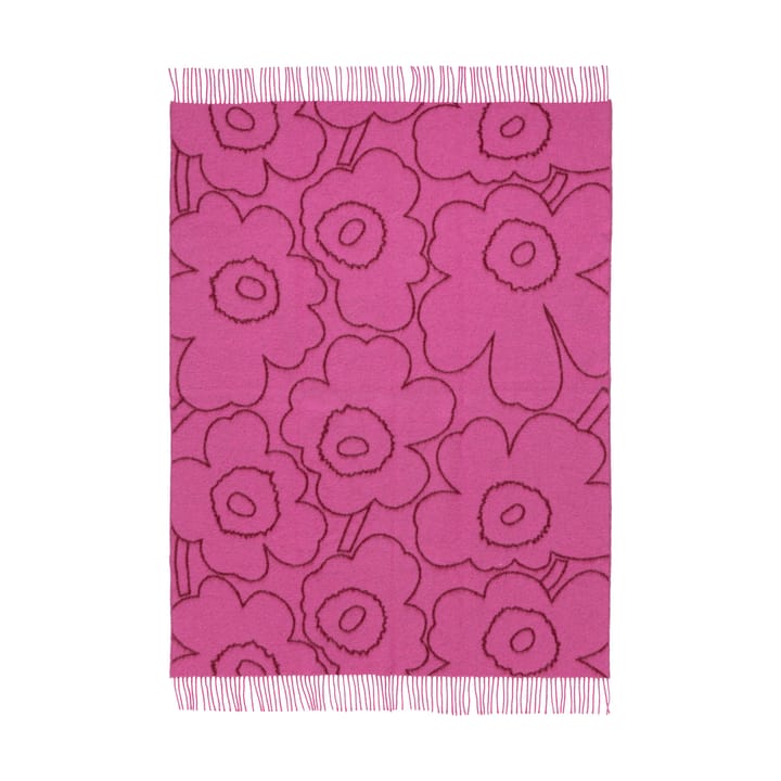 Piirto Unikko plaid 130x170 cm, Bordeaux-fuchsia Marimekko