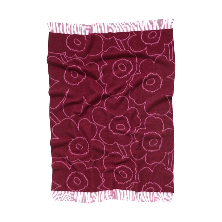 Piirto Unikko plaid 130x170 cm, Bordeaux-fuchsia Marimekko